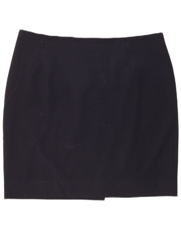 Gonna a tubino da donna Marks & Spencer UK 20 2XL W38 Poliestere blu navy