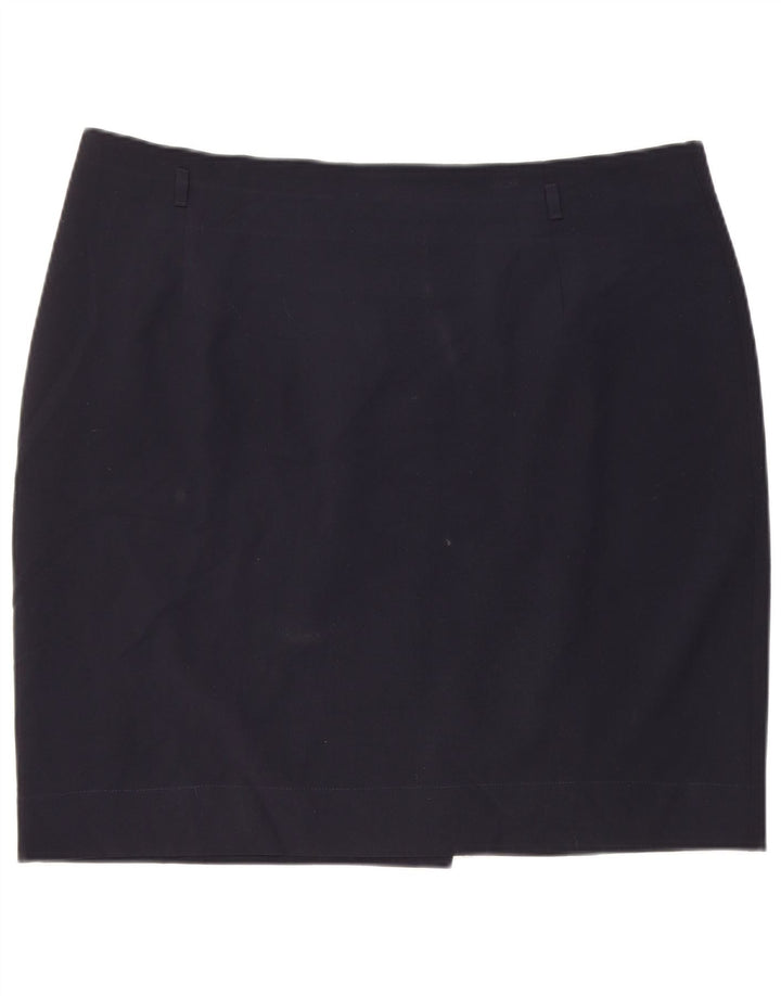 Gonna a tubino da donna Marks & Spencer UK 20 2XL W38 Poliestere blu navy