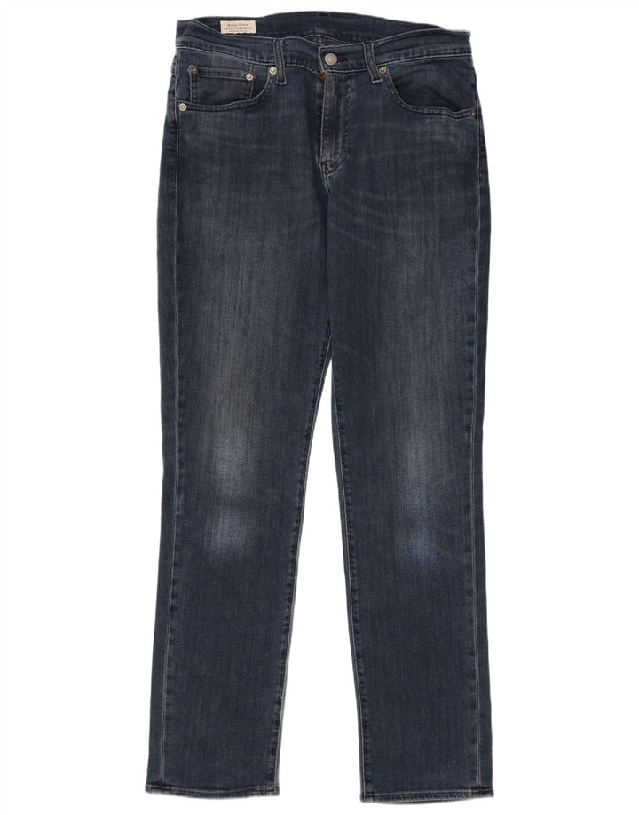 Jeans slim da uomo Levi's W32 L30 in cotone blu navy