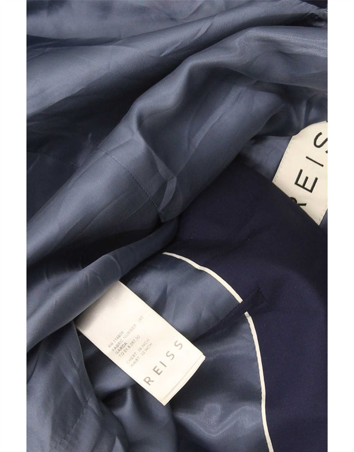 Giacca blazer da uomo a 1 bottone Reiss UK 38 media lana blu navy