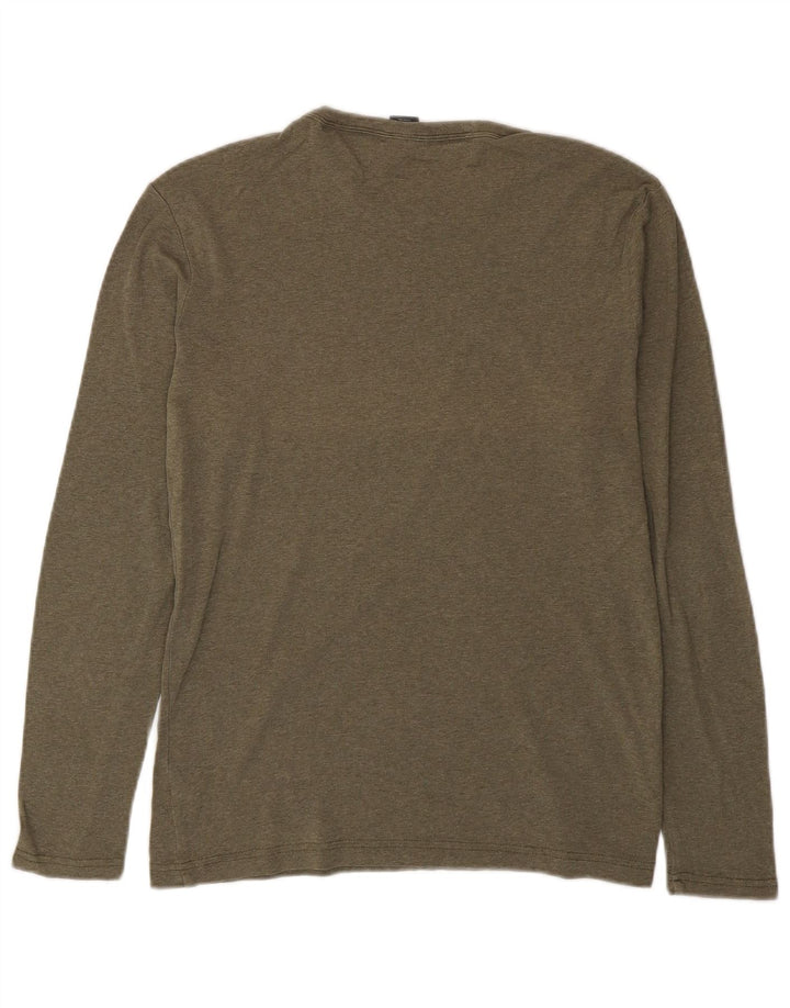 Top da uomo G-Star a maniche lunghe in cotone kaki medio