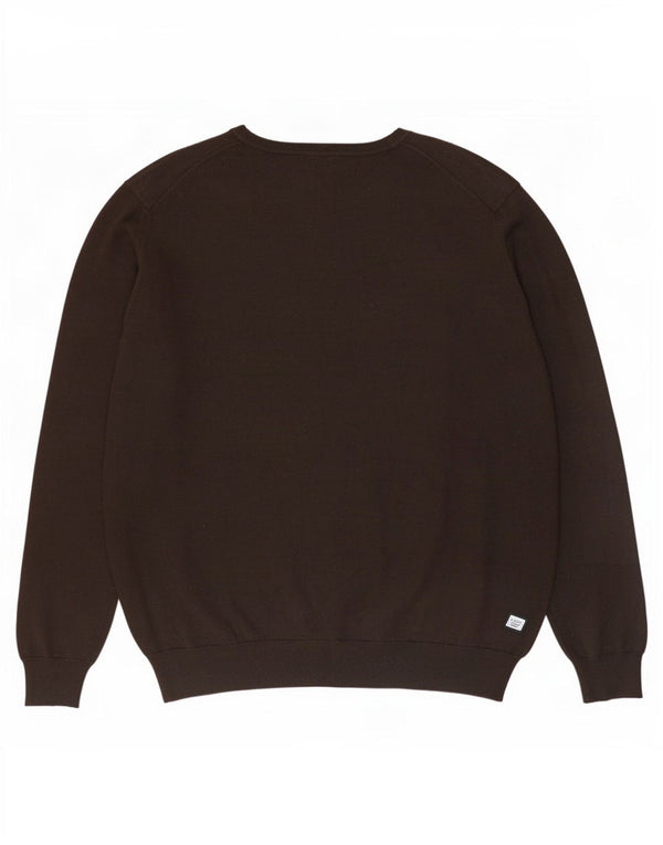 Hugo Boss Maglione da uomo con scollo a barca vestibilità regolare 2XL Poliacrilico marrone