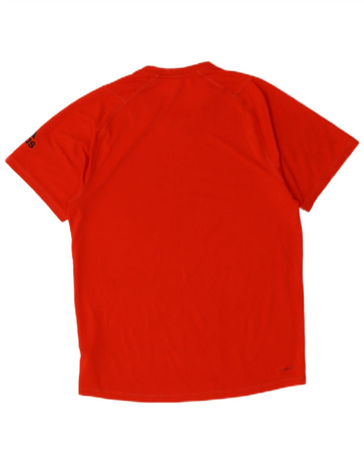 T-shirt grafica ADIDAS da uomo Climalite Top piccolo poliestere rosso