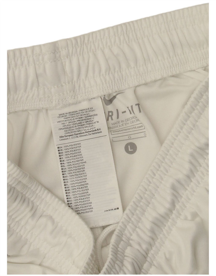 Pantaloncini sportivi Nike Dri Fit Graphic da uomo, grandi, in poliestere bianco