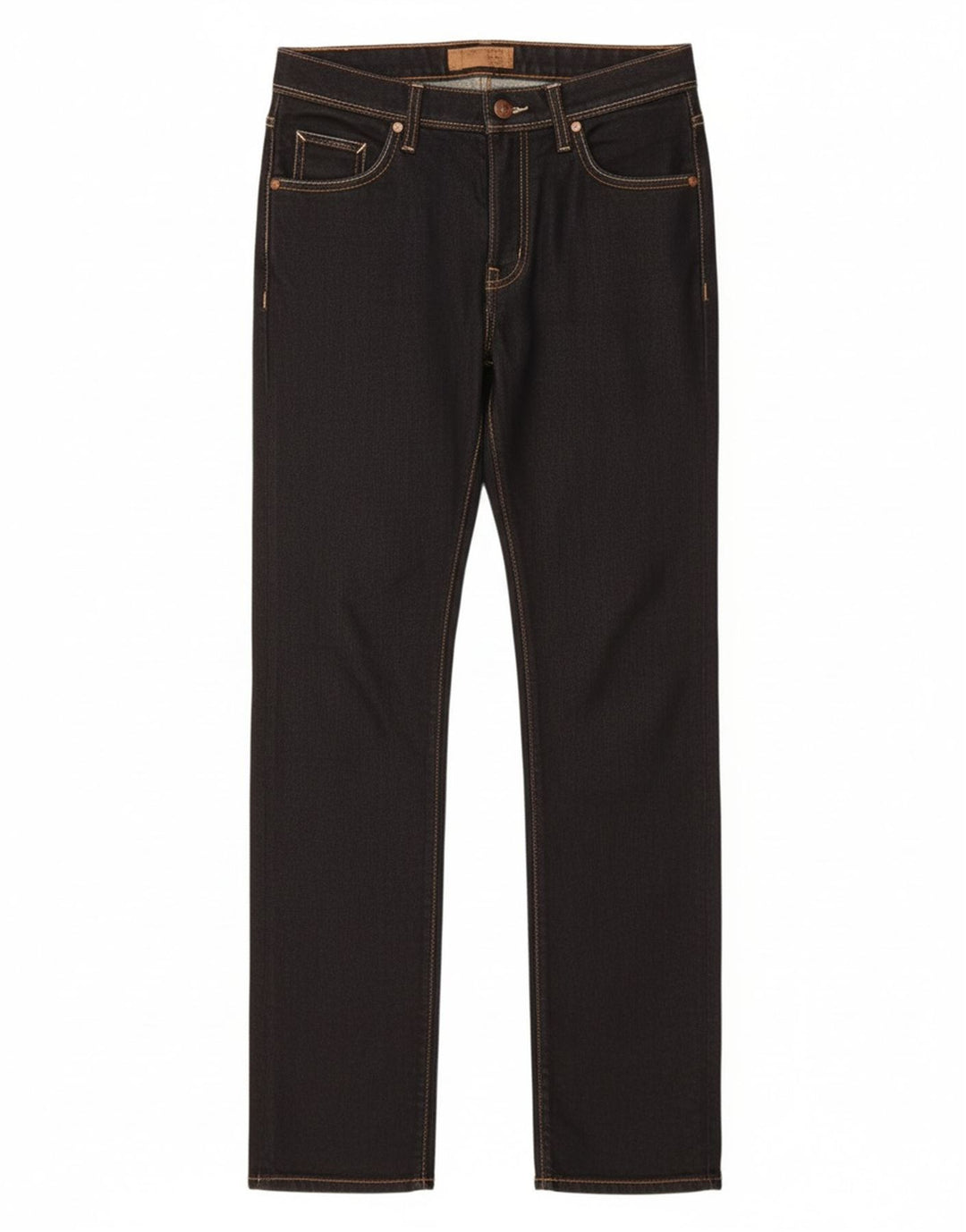 CALVIN KLEIN Womens Straight Jeans W26 L34 Black Cotton