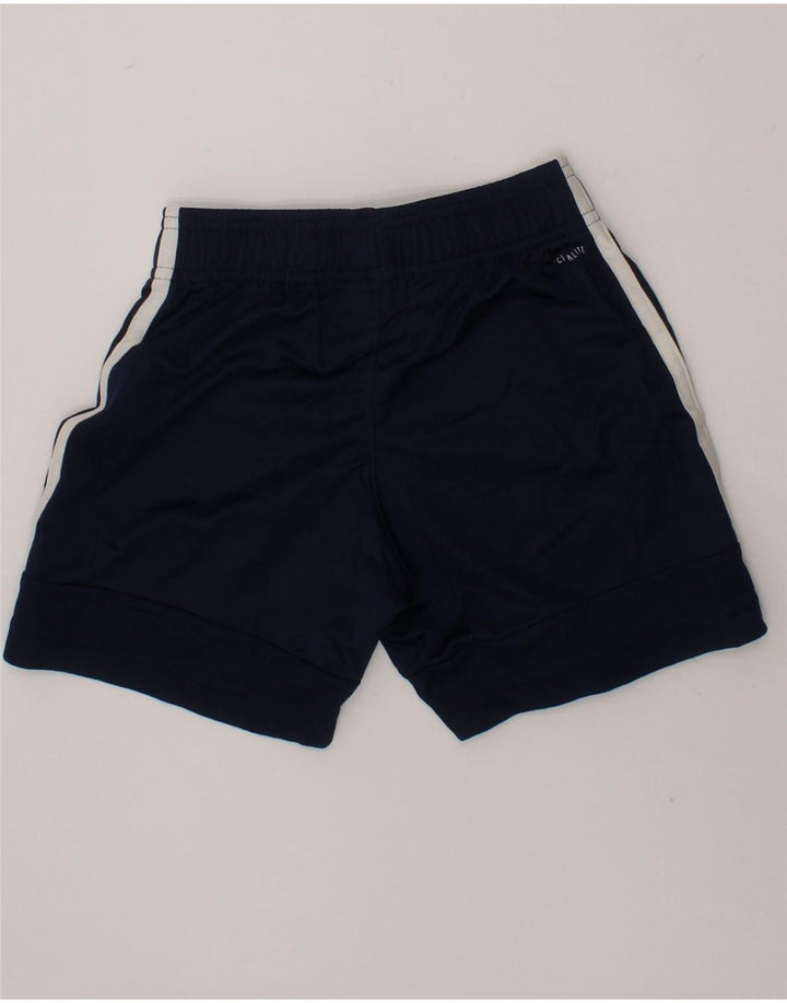 ADIDAS Boys Climalite Sport Shorts 7-8 Years Navy Blue Polyester Vintage Adidas and Second-Hand Adidas from Messina Hembry 