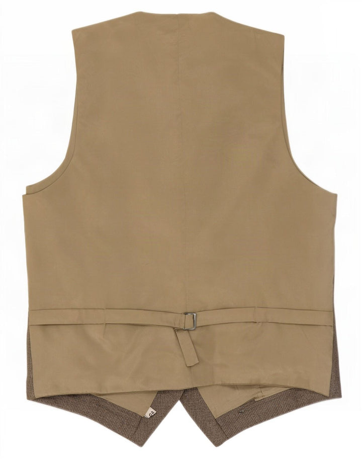 Gilet Vintage da Uomo IT 50 Grigio Medio Spinato