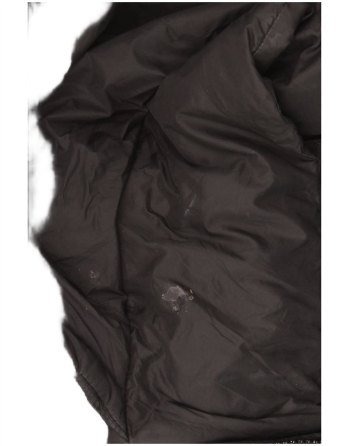 Gilet imbottito oversize con cappuccio da donna Zara UK 10 piccolo poliestere nero