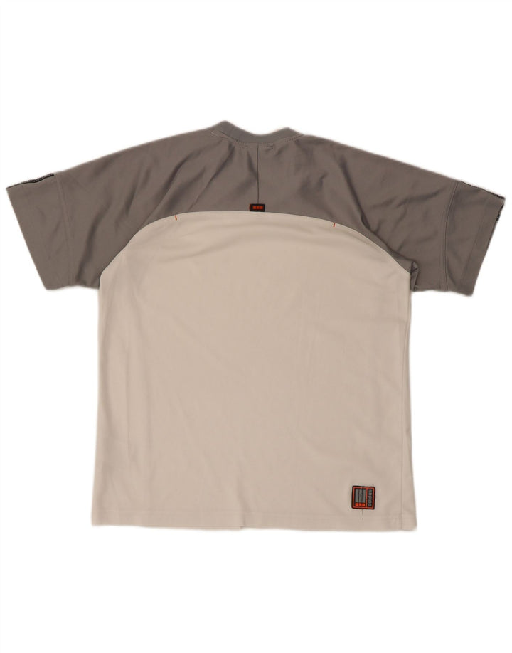 T-shirt ADIDAS da bambino 13-14 anni in poliestere color block bianco