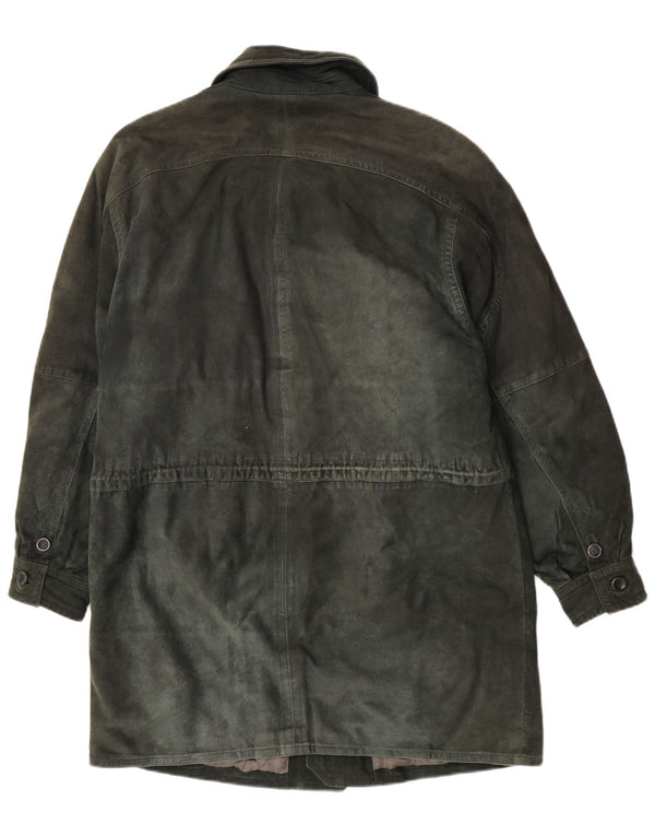 Giacca a vento da uomo in pelle scamosciata Cerruti 1881 IT 50 Large Verde