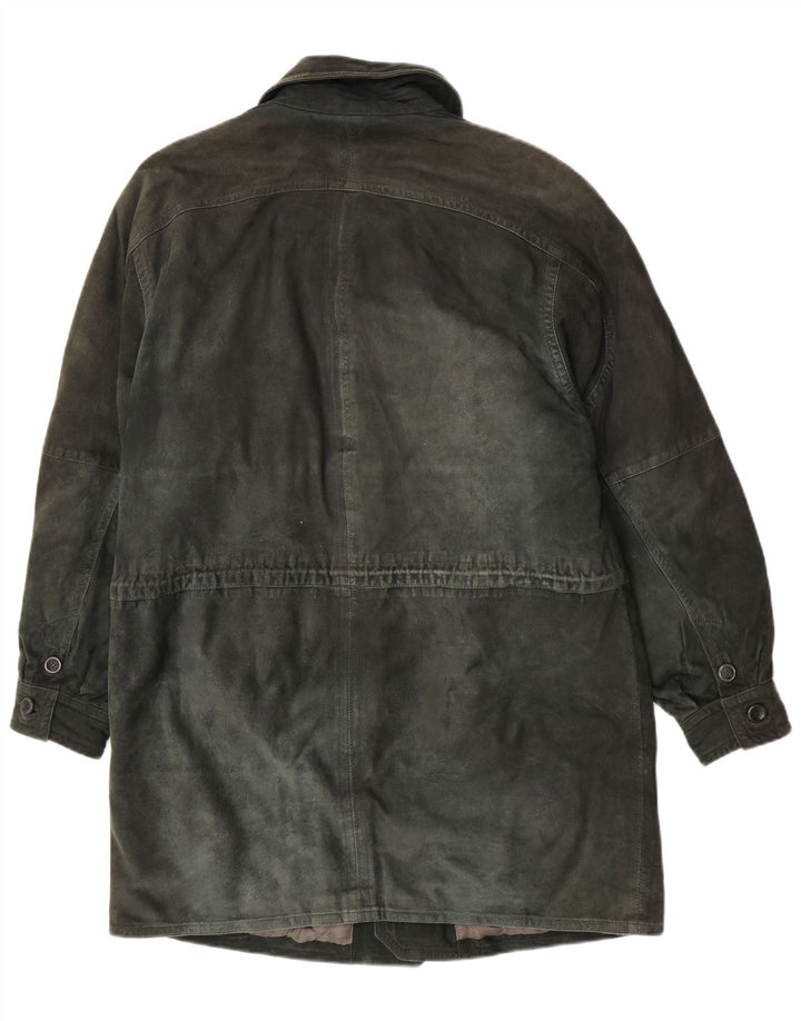 Giacca a vento da uomo in pelle scamosciata Cerruti 1881 IT 50 Large Verde