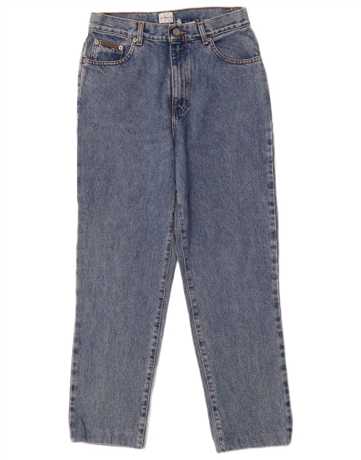 CALVIN KLEIN Jeans affusolati da donna US 10 Large W28 L28 Cotone blu