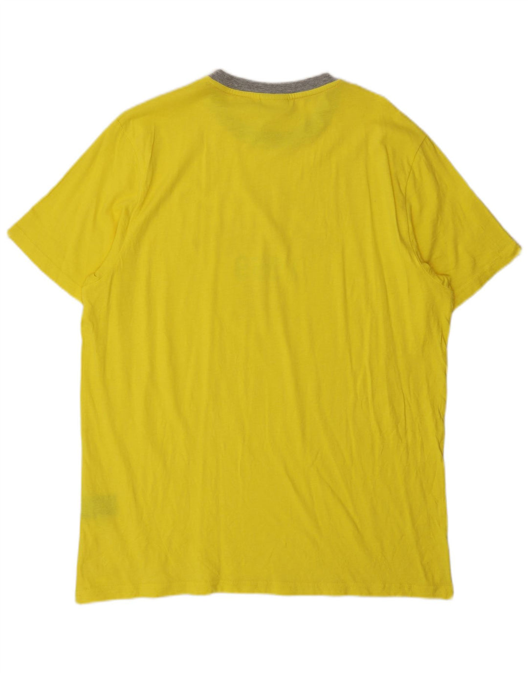 ELLESSE Mens Graphic T-Shirt Top XL Yellow Cotton