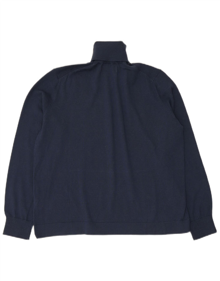 Maglione maglione oversize con collo alto da donna Indi & Cold UK 10 piccolo blu navy