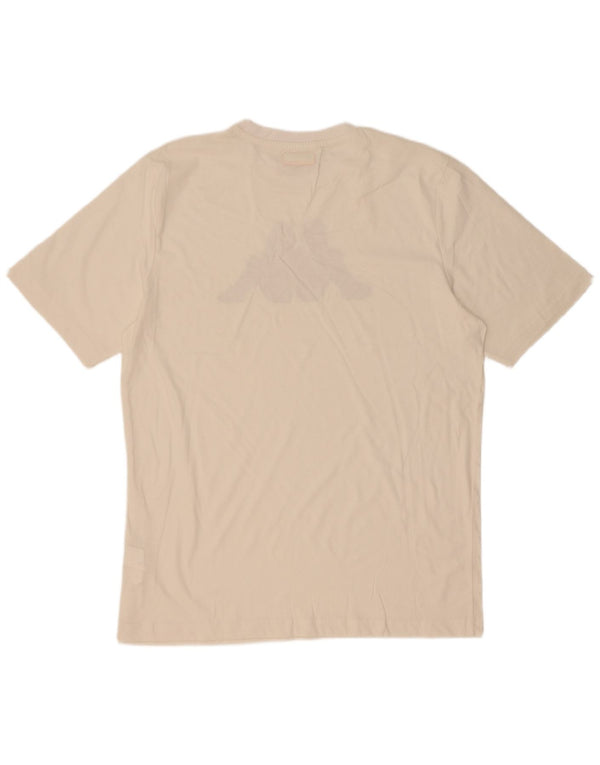 T-shirt grafica da uomo Kappa Top XL in cotone bianco