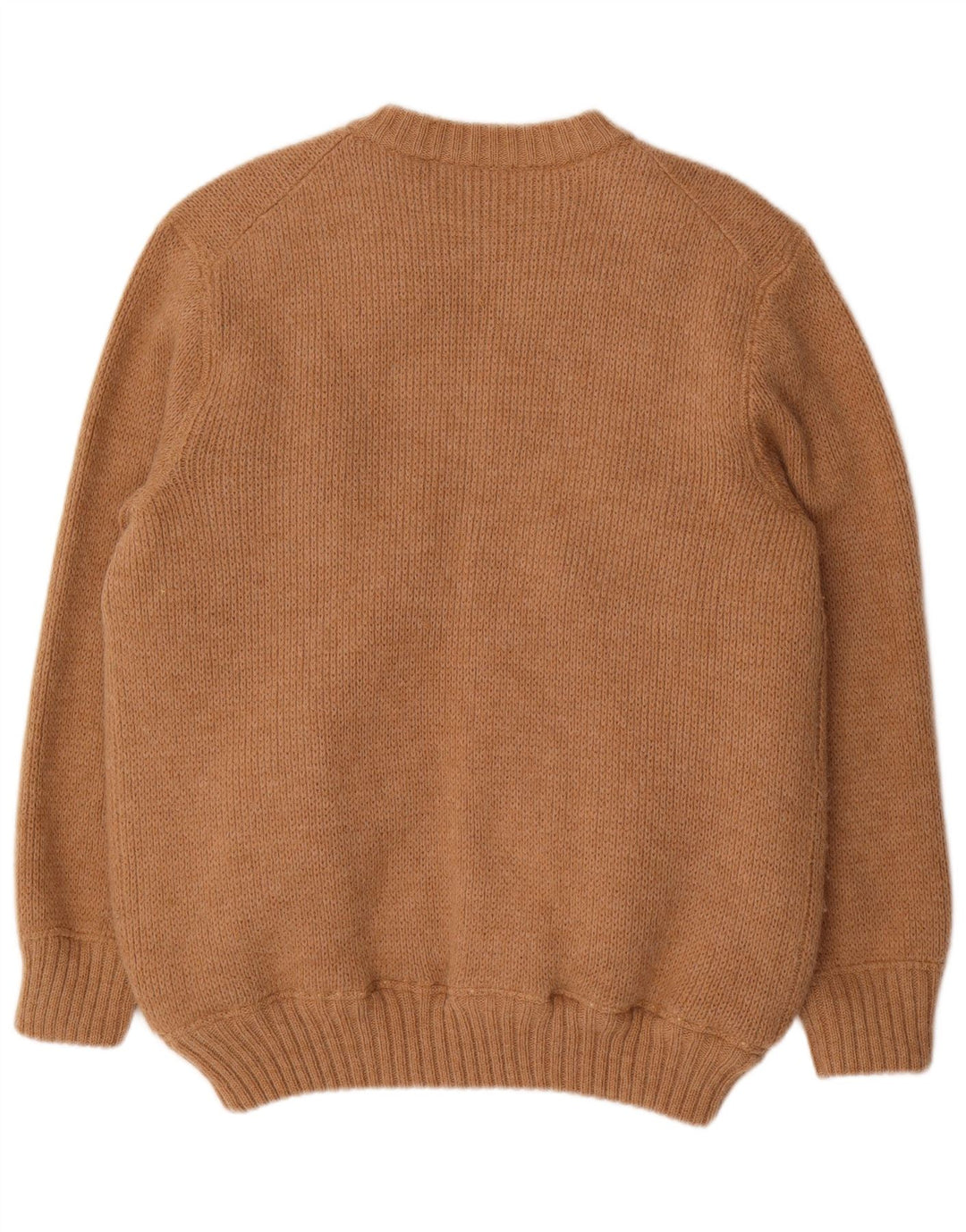 Maglione cardigan sherpa vintage da uomo IT 52 grande beige