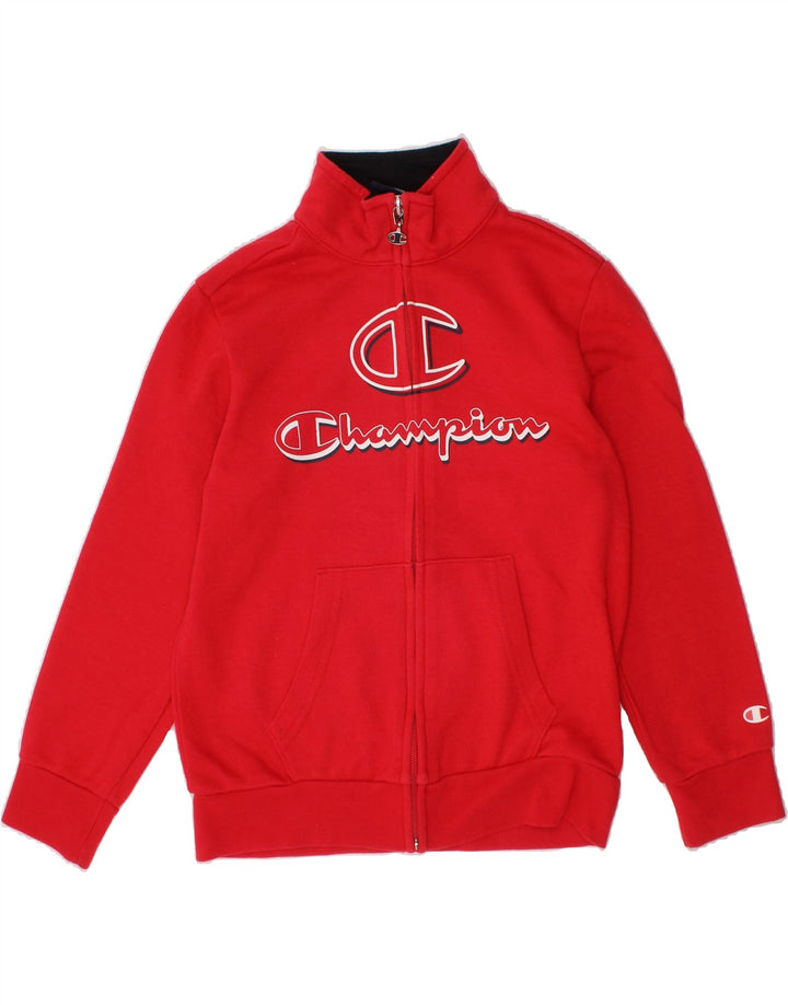CHAMPION Boys Graphic Tracksuit Top Jacket 7-8 Years Small Red Cotton Vintage Champion and Second-Hand Champion from Messina Hembry 