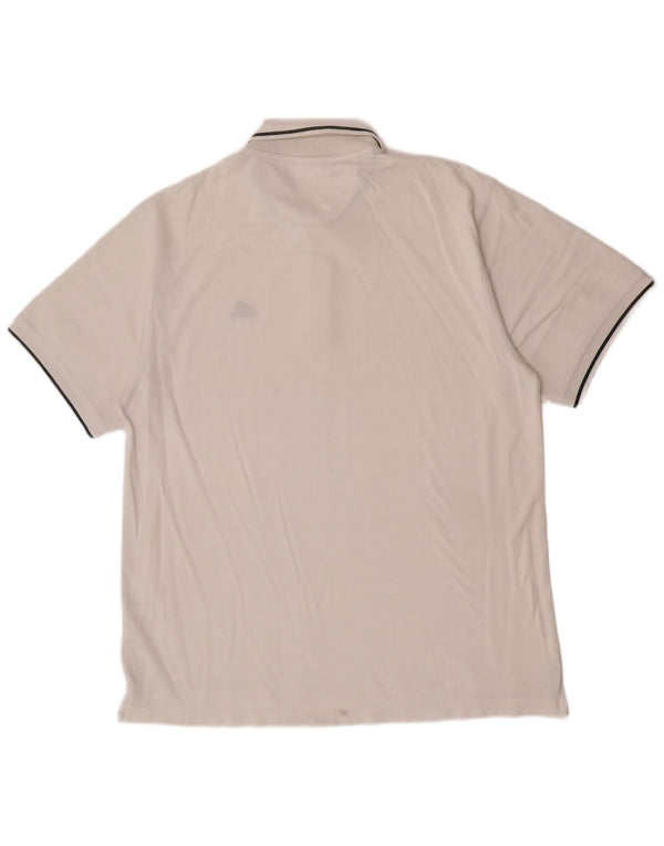 Polo Adidas da uomo grande in cotone bianco