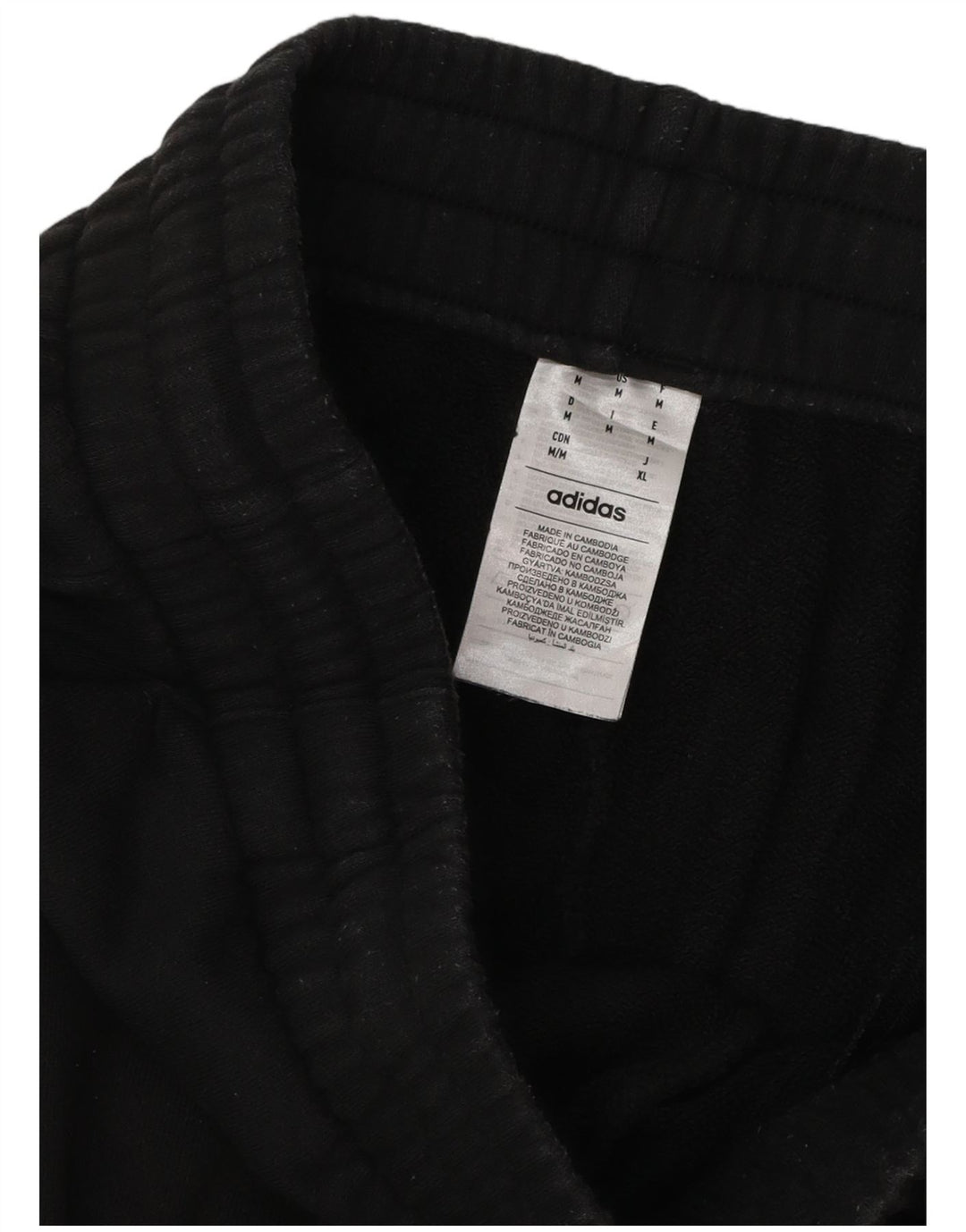 Pantaloni da tuta grafica da uomo Adidas Joggers medio cotone nero