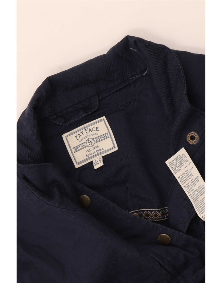 Giacca militare da donna Fat Face UK 10 Small Lyocell blu navy