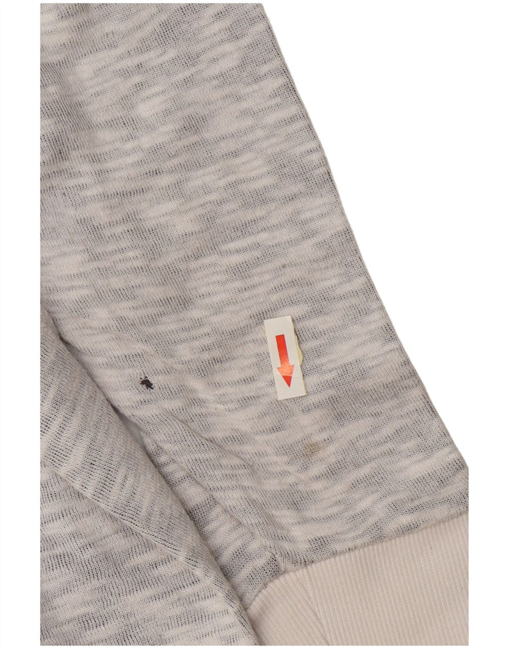 Felpa oversize con grafica da donna Adidas, maglione UK 14, grande grigio screziato