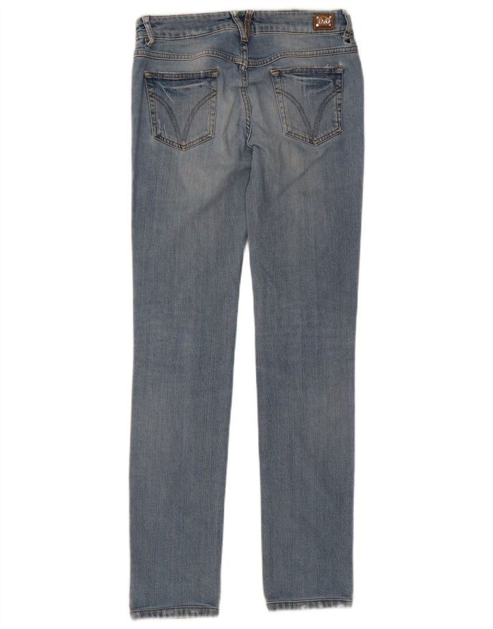 Jeans slim effetto consumato da donna Dolce & Gabbana W29 L32 cotone blu