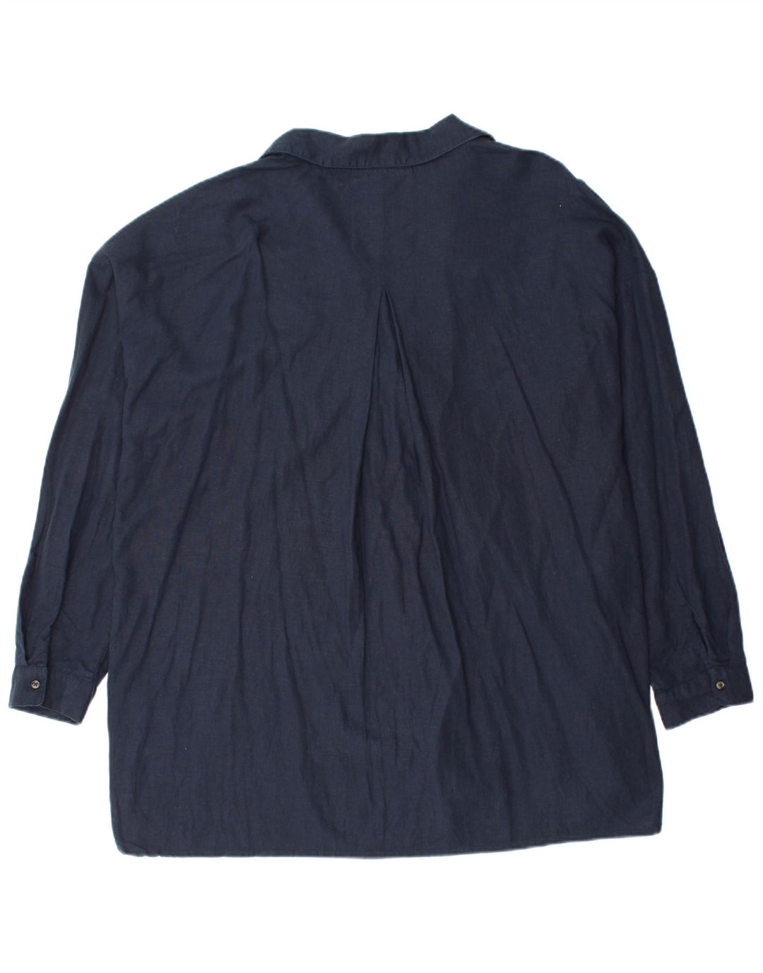 FAT FACE Camicia pullover oversize da donna UK 16 Grande lino blu navy