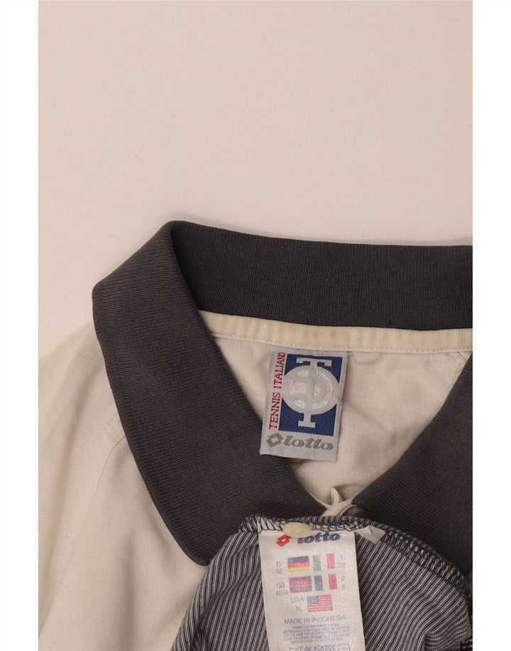 Polo da uomo LOTTO UK 42/44 XL Cotone color block grigio