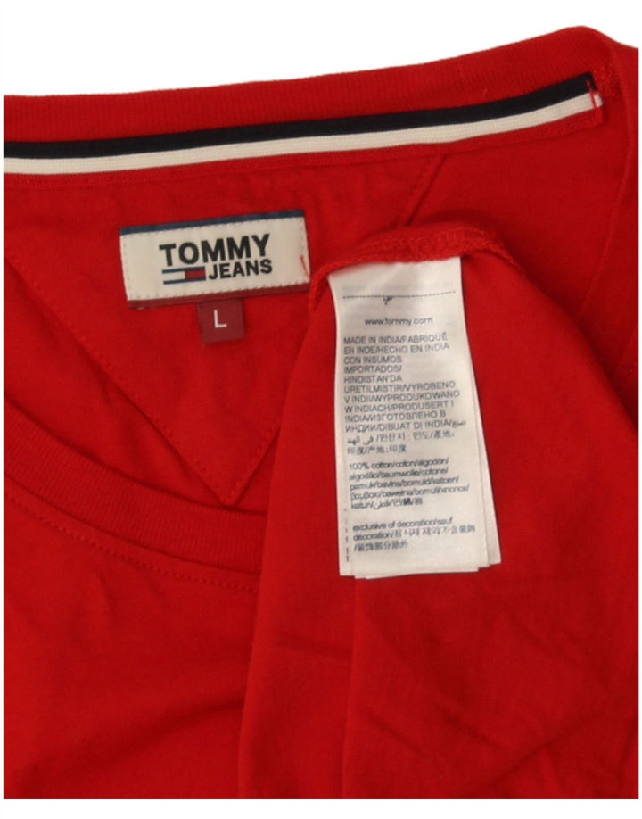 T-shirt da uomo Tommy Hilfiger Top grande in cotone rosso