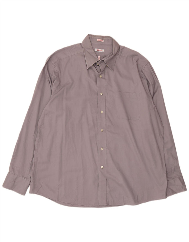 Camicia da uomo Izod taglia 17 1/2 XL cotone grigio