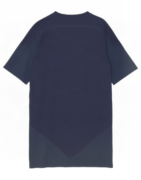 Adidas Womens Graphic T-Shirt Dress UK 10 Small Navy Blue Colourblock