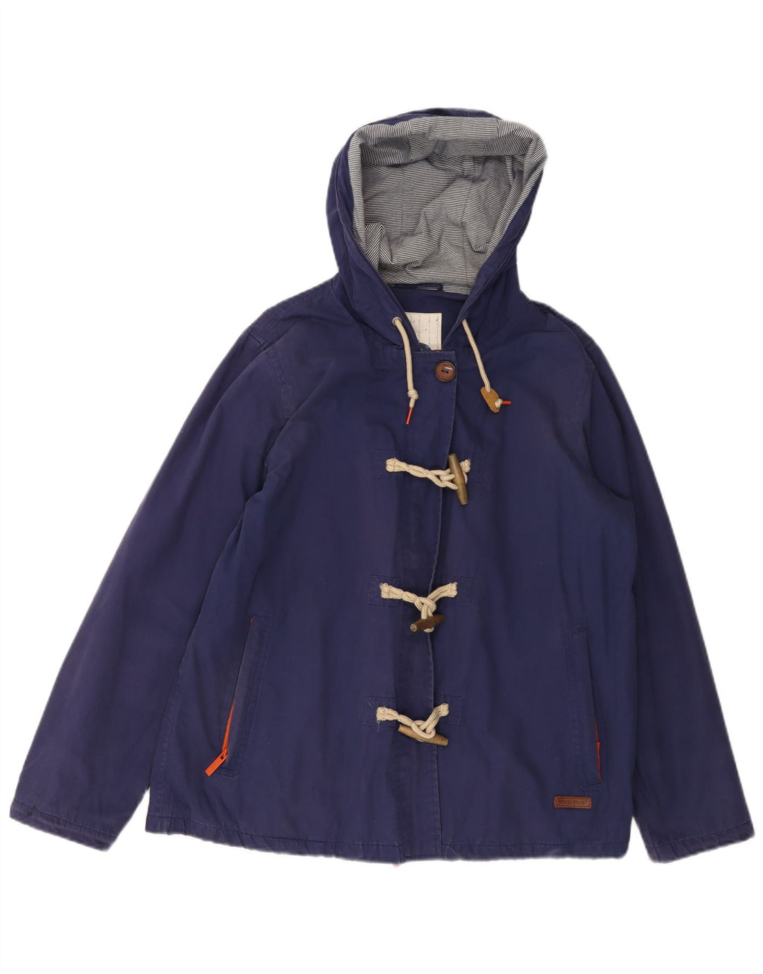 WHITE STUFF Borsone da donna con cappuccio UK 14 Grande cotone blu navy