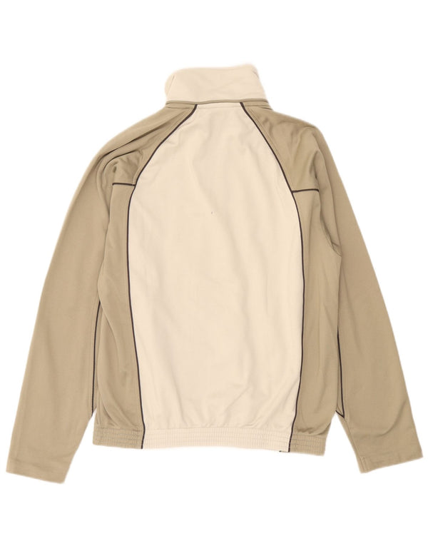 Oasis Mens Tracksuit Top Jacket Small Beige Colourblock Polyester