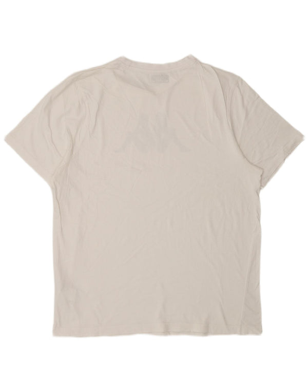T-shirt grafica da uomo KAPPA Top XL in cotone bianco