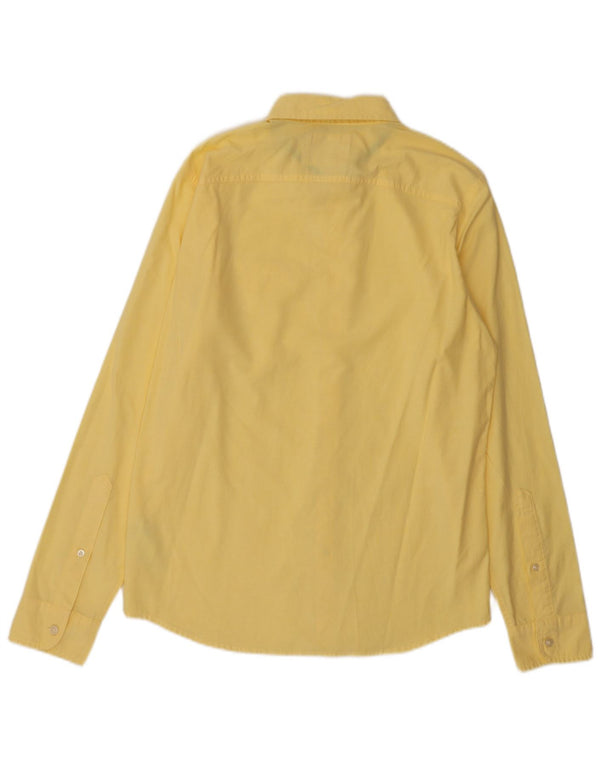 Camicia Hollister da uomo in cotone giallo medio
