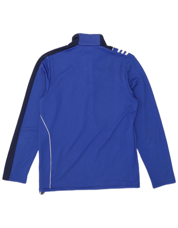 Top della tuta pullover Adidas Climalite da uomo UK 38/40 Blu medio