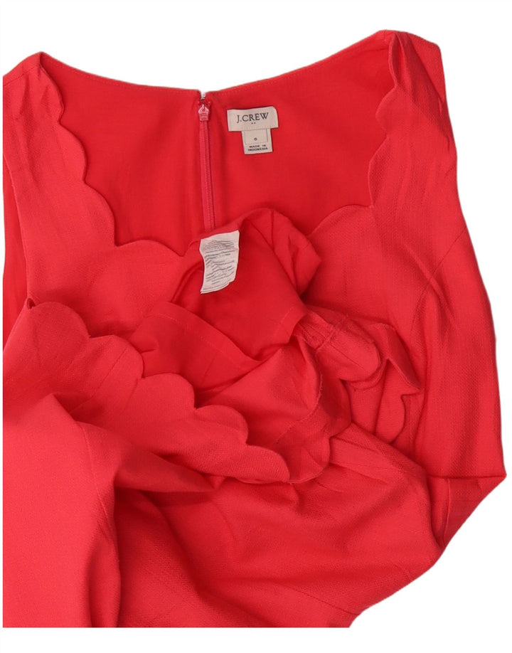 J. CREW Abito da donna senza maniche a trapezio US 6 cotone rosa medio