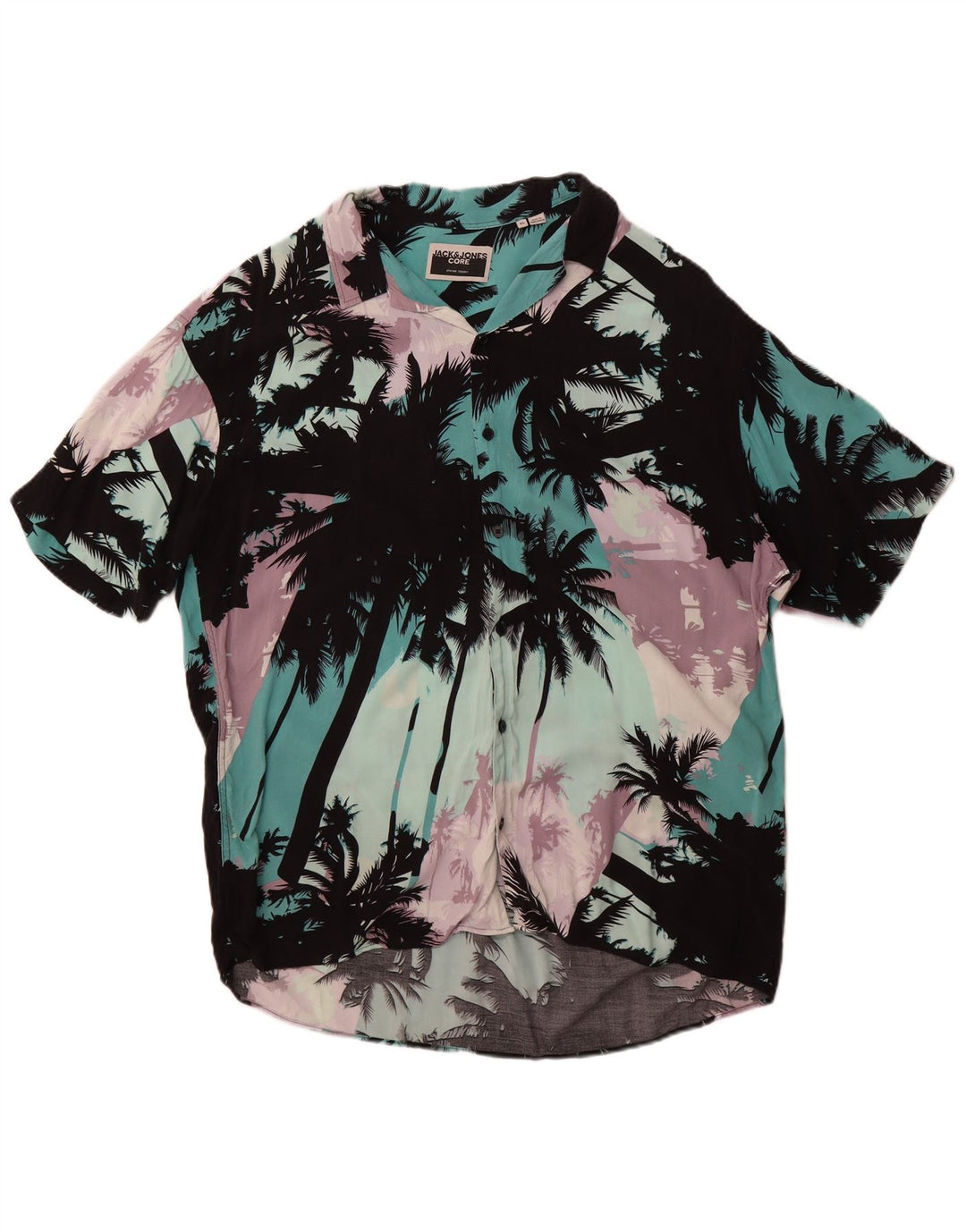 Camicia a maniche corte da uomo Jack & Jones XL multicolore floreale hawaiana