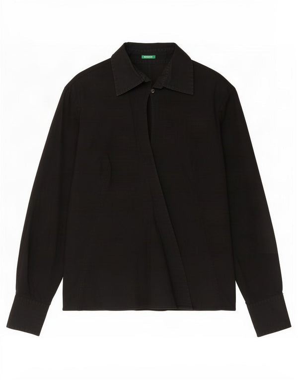 Camicia da donna Benetton UK 16 grande nera