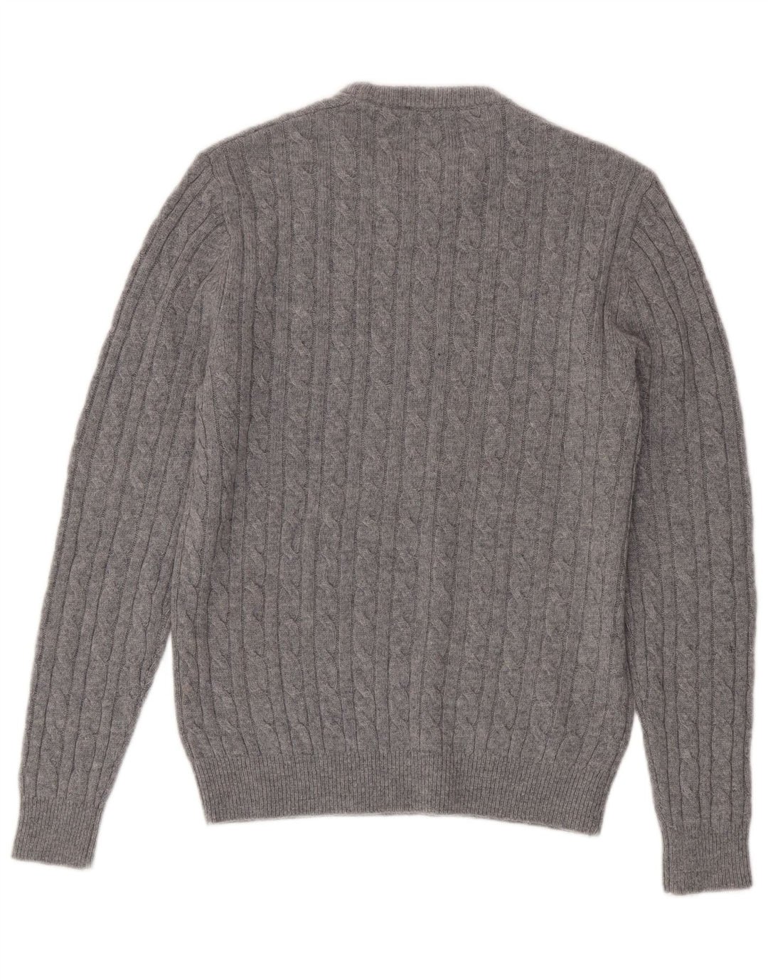 Maglione maglione girocollo da uomo Jack Wills UK 14 Lana merino grigio medio