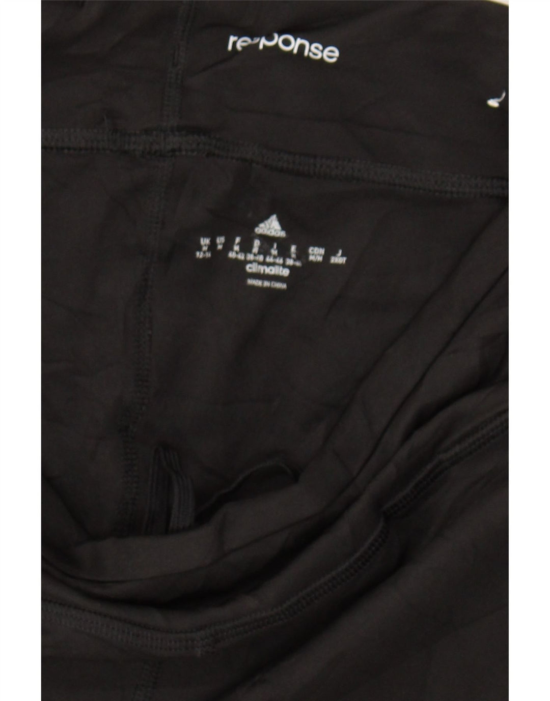 ADIDAS Womens Climalite Capri Leggings UK 12/14 Medium Black Polyester Vintage Adidas and Second-Hand Adidas from Messina Hembry 