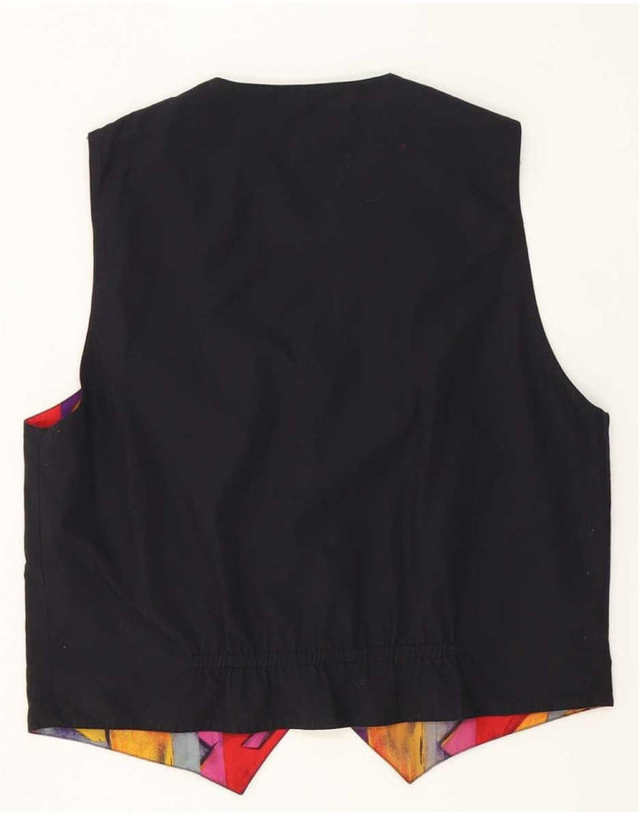 Gilet reversibile vintage da uomo medio multicolore geometrico