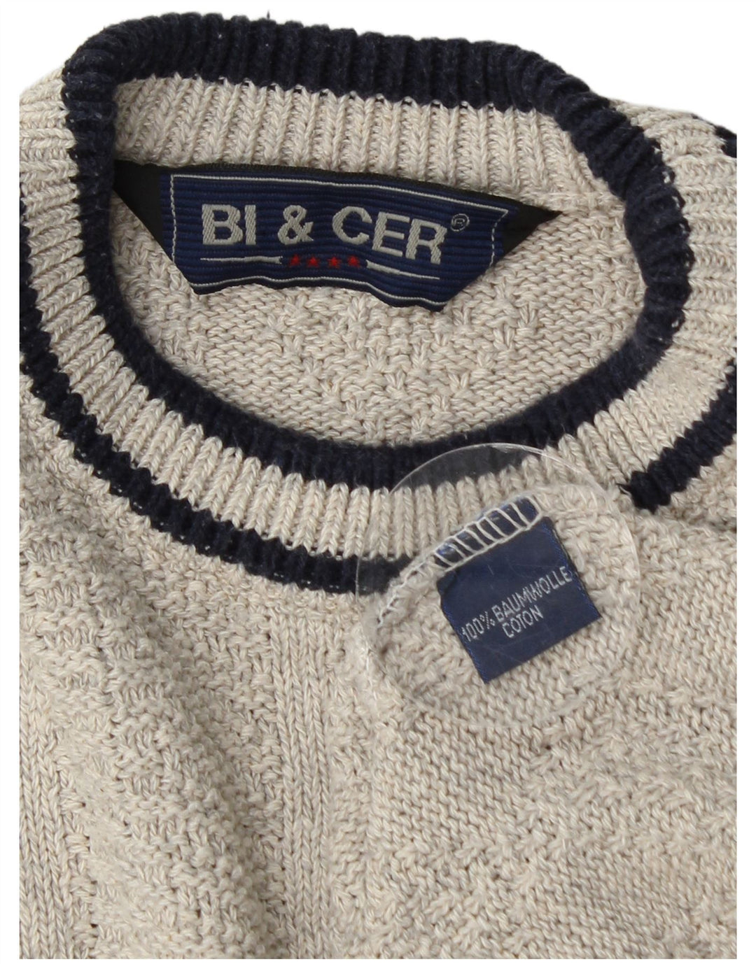 Maglione maglione girocollo da uomo VINTAGE XL in cotone grigio