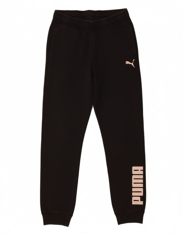 PUMA Womens Graphic Tracksuit Trousers Joggers UK 12 Medium  Black