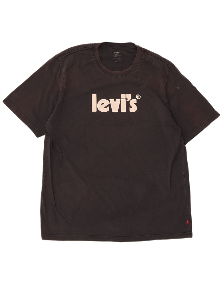 T-shirt grafica rilassata da uomo Levi's Top nera media