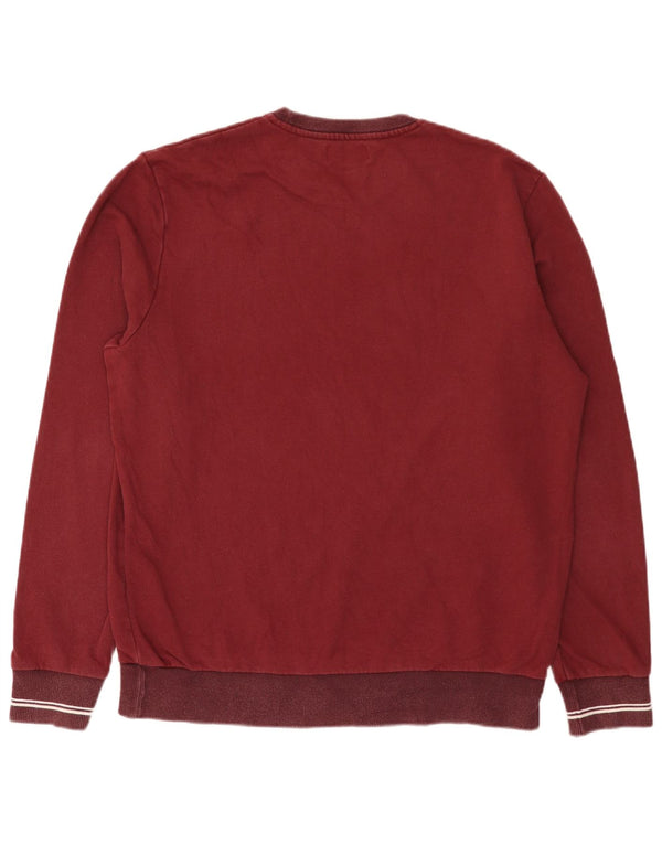 Felpa da uomo Fred Perry Maglione grande in cotone bordeaux