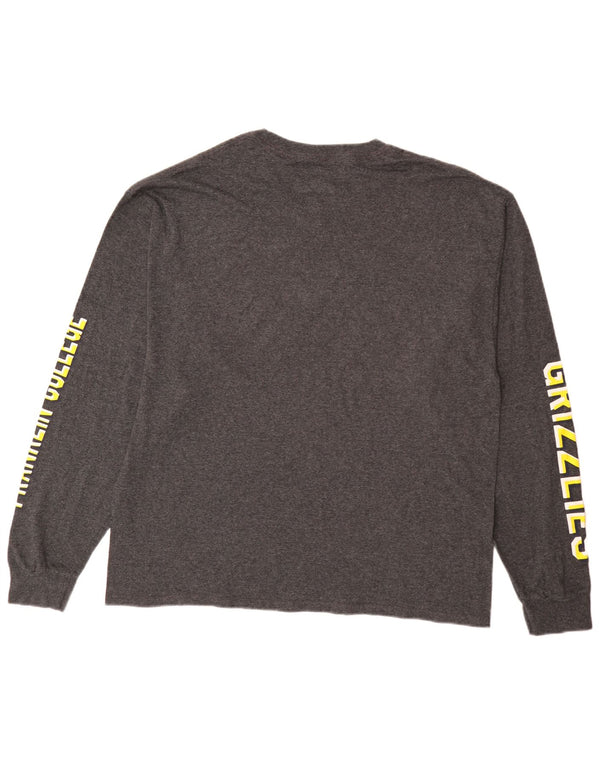 Champion Maglietta grafica da uomo Franklin College a maniche lunghe XL in cotone grigio