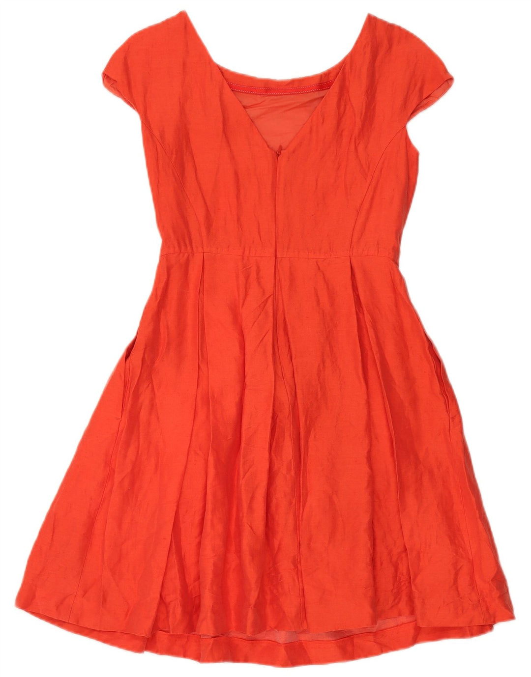 Abito a trapezio da weekend da donna Max Mara UK 8 piccolo lino arancione