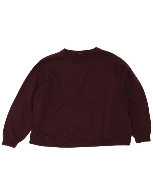 Felpa oversize corta Marks & Spencer da donna UK 18 XL Borgogna