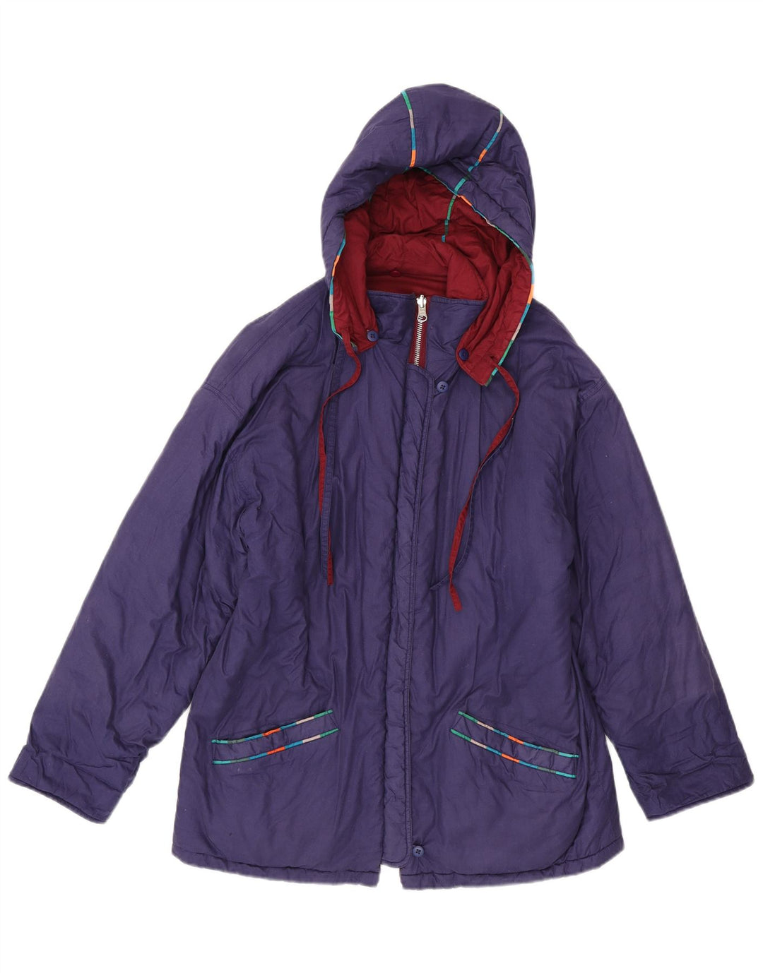 DW-Shop Giacca a vento oversize con cappuccio da donna EU 36 piccolo viola